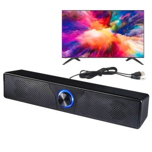 유선 컴퓨터 스피커 USB 전원 사운드바, PC 노트북 게이밍 홈시어터 서라운드 오디오 시스템