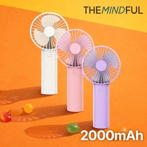 [기프티쇼판촉] 더마인드풀 2000mah 휴대용 핸디선풍기 색상 3종 제작 각인 홍보, 최소수량 50개