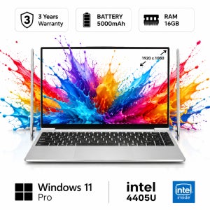 NAIWO 14.1인치 노트북 울트라 슬림 윈도우11 프로 16GB 2TB SSD 게이머 노트북 인텔 4405U 1920*1080 디스플레이 사무용 학습용 컴퓨터 PC