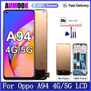 6.43인치 A94 AMOLED 디스플레이 OPPO A94 4G 5G LCD 디스플레이 터치 스크린 디지타이저 어셈블리 교체 CPH2203 CPH2211 A94 스크린
