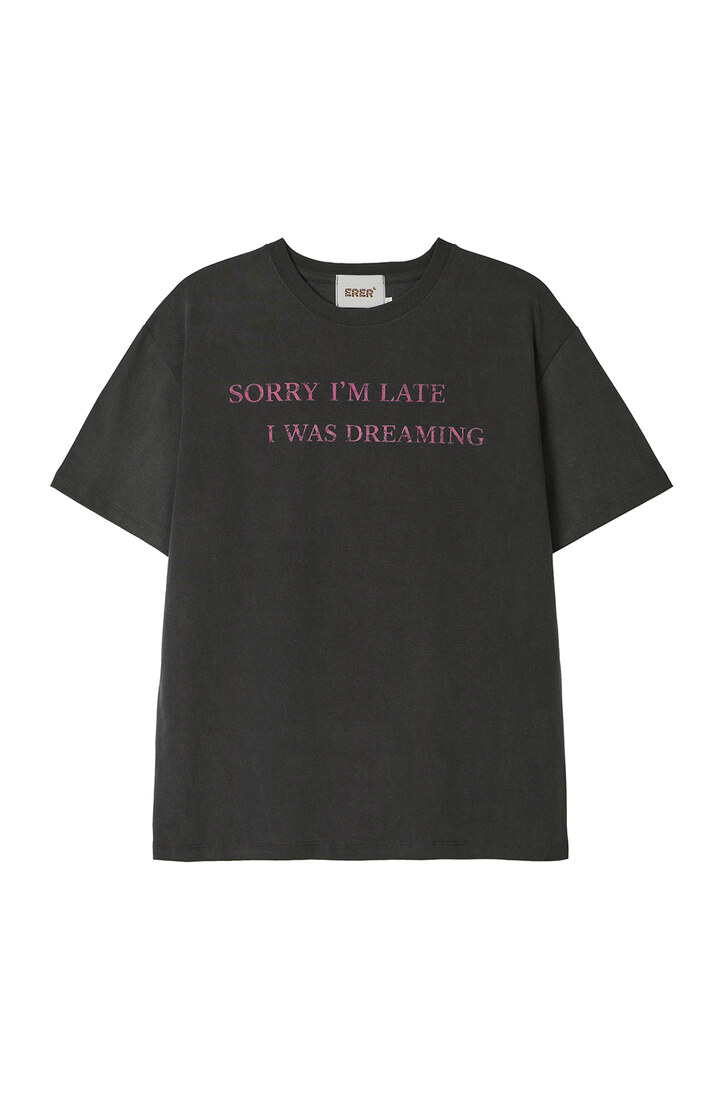 [1차 리오더] Oversized Lettering T-Shirt Charcoal
