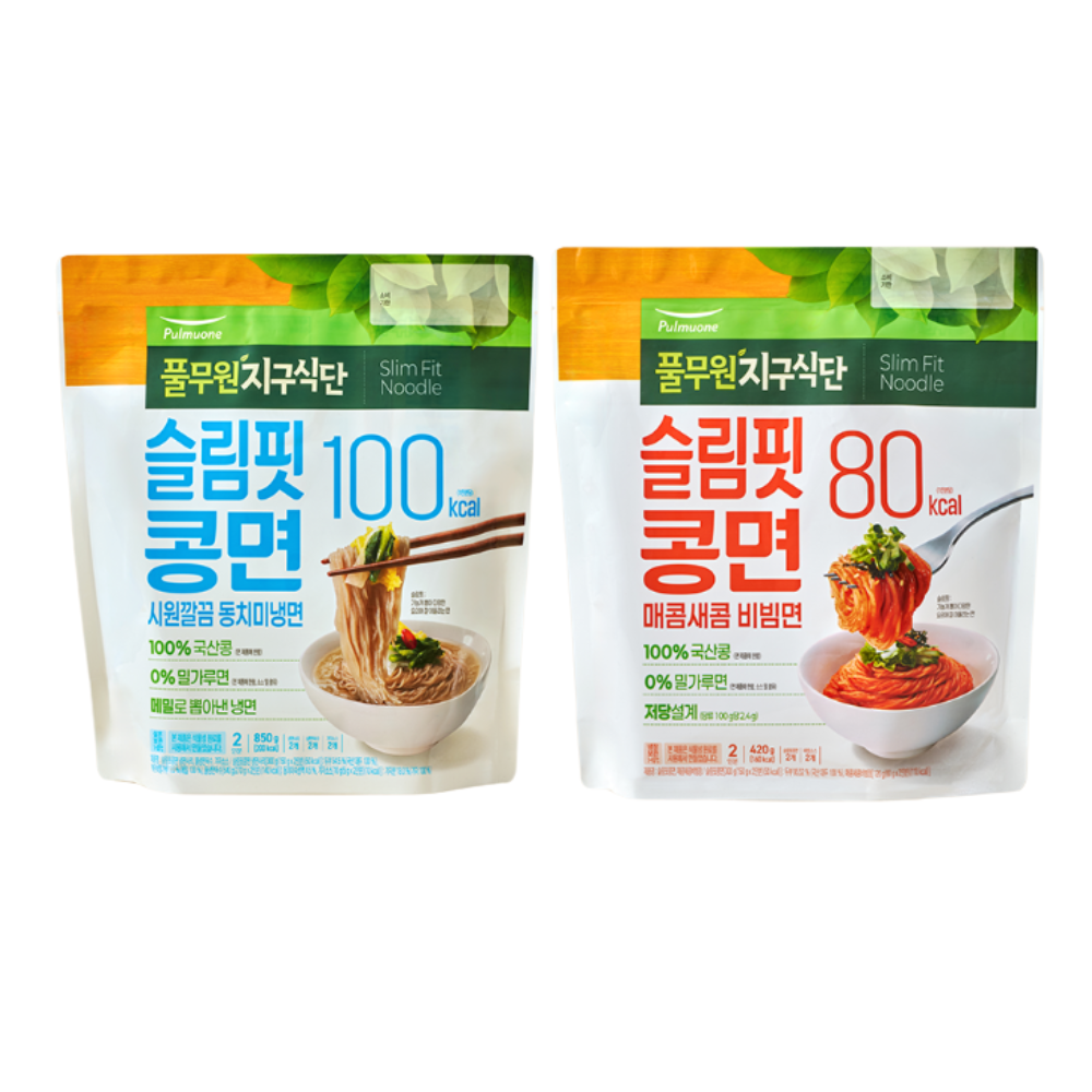 지구식단 슬림핏 콩면 동치미냉면 비빔면