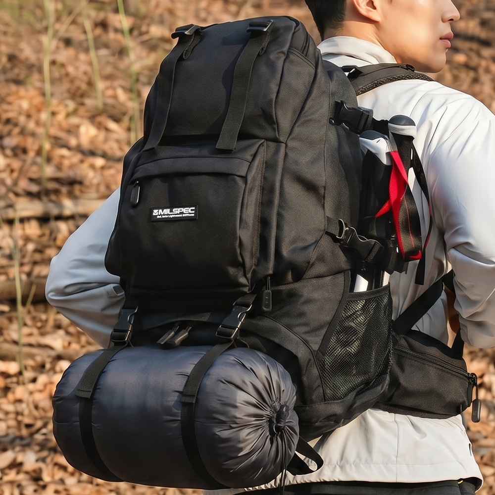 밀스펙 40L 여행용 백팩 해외여행 대용량 기내용 캠핑 방수 배낭