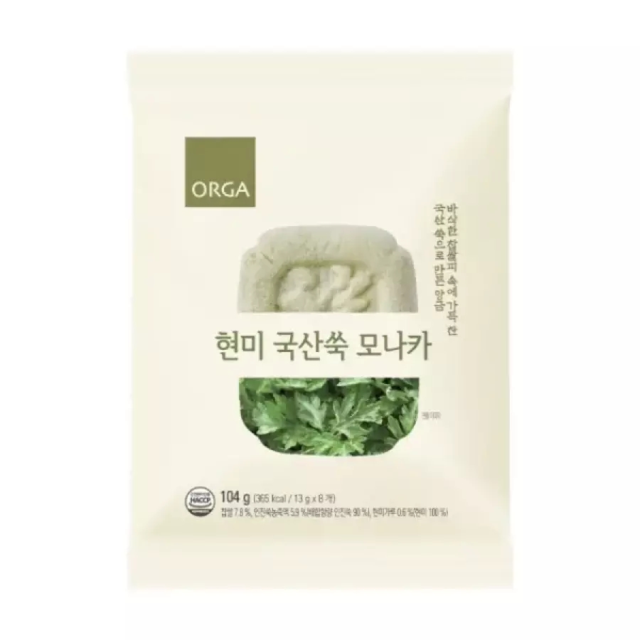 올가홀푸드 현미 국산쑥 모나카