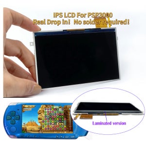 PSP 3000용 라미네이트 처리된 IPS LCD 스크린 백라이트 스크린 LCD 디스플레이 하이 라이트, 납땜 필요 없음