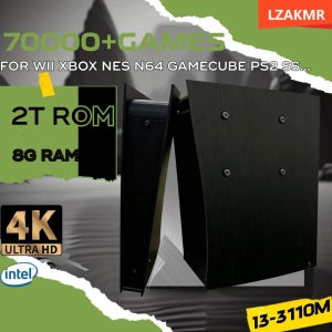 BS5 60+ 에뮬레이터 2TB ROM 8G RAM 레트로 게임 콘솔 I3-3110M 70000+ 게임 (Wii, PS2, PSP, NGC, N64 지원) 무선 핸들 4K HD 콘