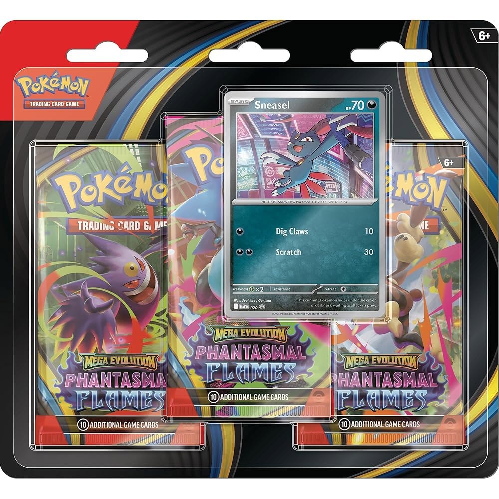 포켓몬 TCG 메가 에볼루션 팬텀 플레임 3팩 블리스터 랜덤 프로모션