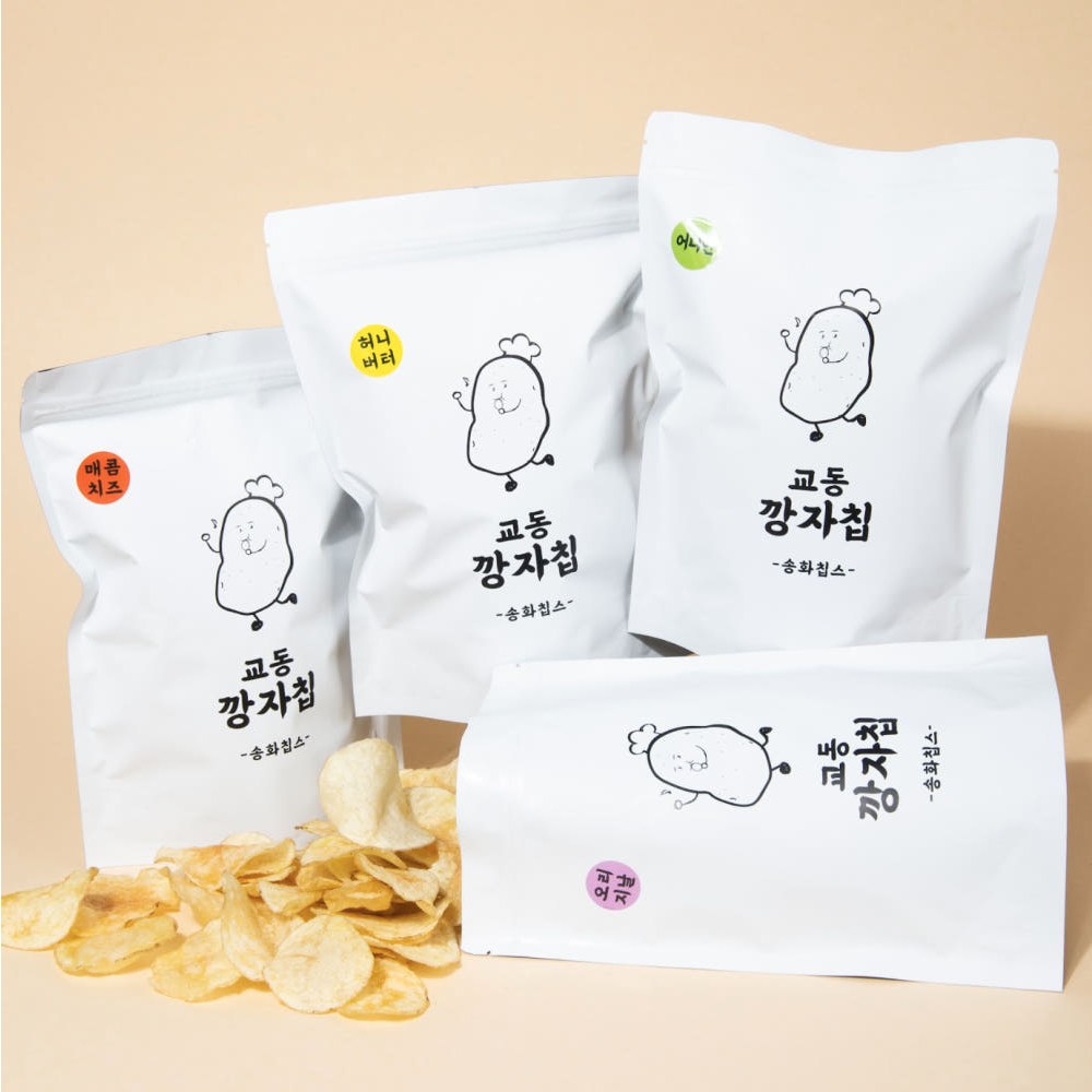 감자칩 교동깡자칩 봉지 어니언