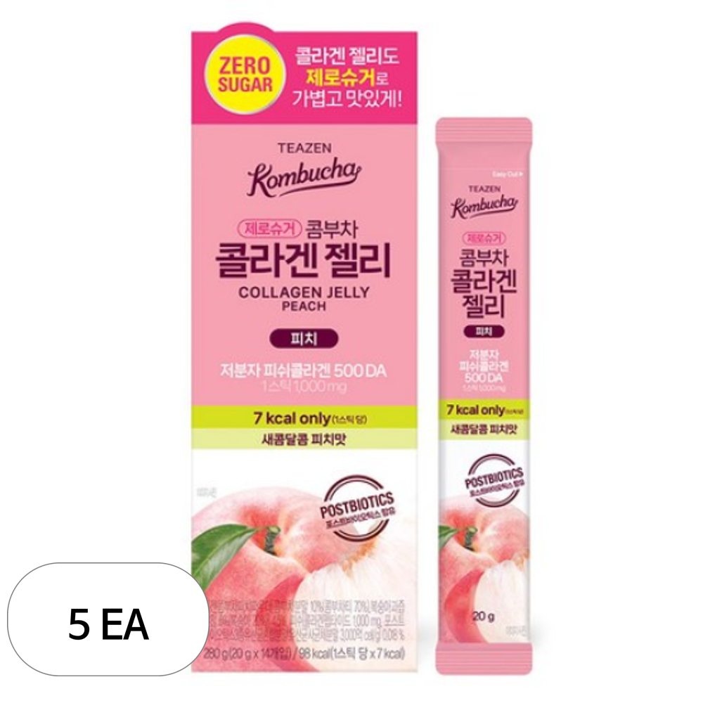 티젠 콤부차 콜라겐 젤리 피치