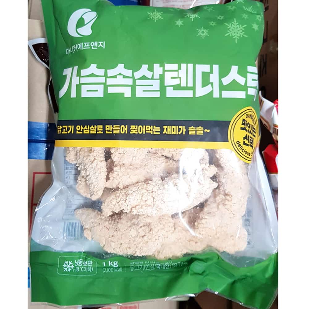 마니커 닭가슴살 치킨텐더스틱 케이준샐러드토핑용