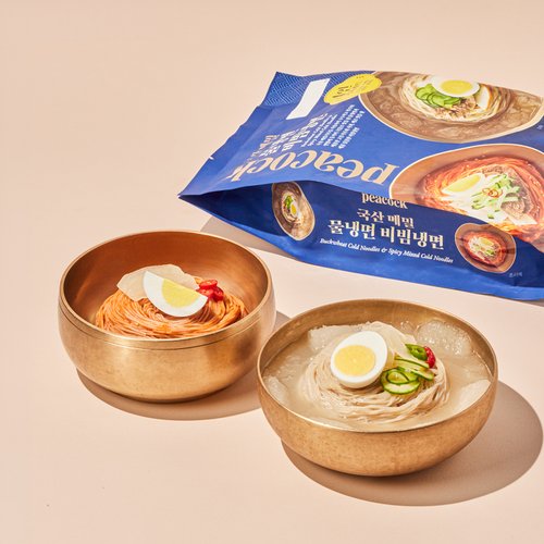 신세계푸드 PEACOCK 국산메밀 물냉면 비빔냉면1