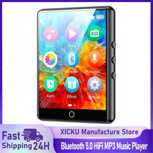 5.0 블루투스 HiFi MP3 음악 플레이어 미니 MP4 비디오 재생 2.8인치 화면 워크맨 오디오 플레이어 레코더 스포츠 러닝 워킹