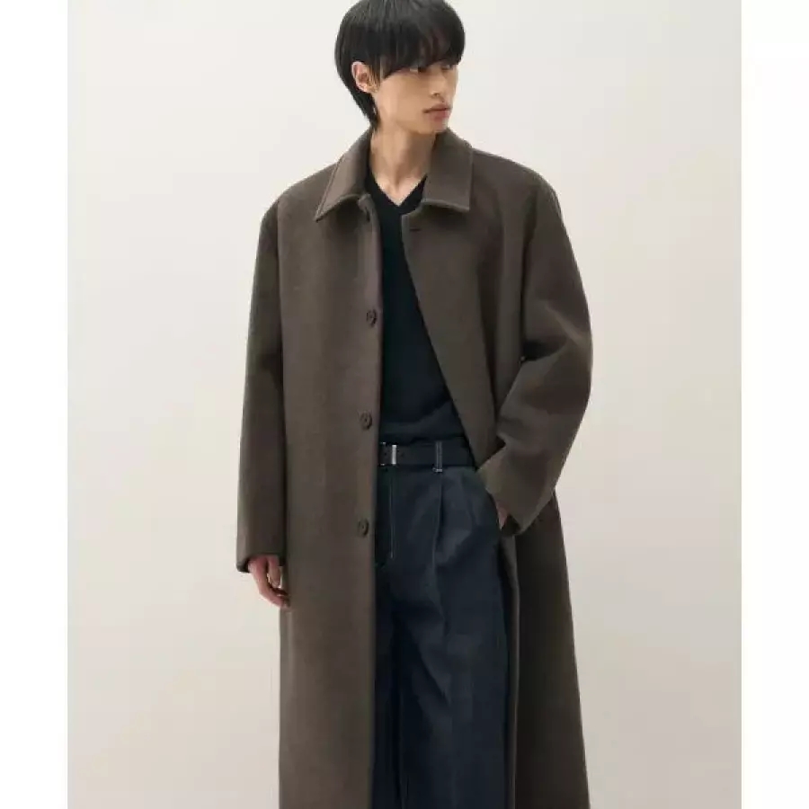 드로우핏 DRAW FIT 프리미어 퓨어 울 발마칸 코트 MELANGE
