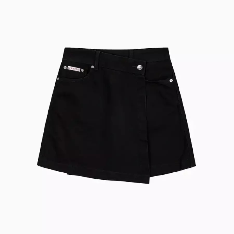 Calvin Klein Jeans 데님 미니 랩 스커트