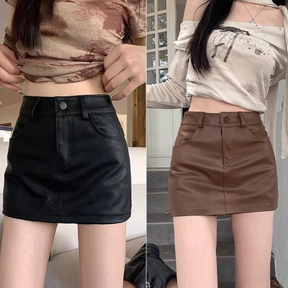 OMT 레더 미니스커트 H라인 가죽치마 skirt13