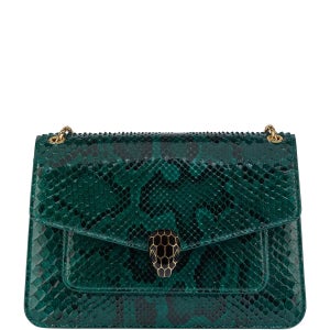 불가리 파이톤 레더 세르펜티 포에버 숄더백 가죽 포레버 숄더 가방 Python Leather Serpenti Forever Shoulder Bag 00000000 123489912