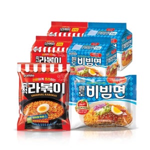 팔도 비빔면 10개입 + 즉석 라볶이 8개입