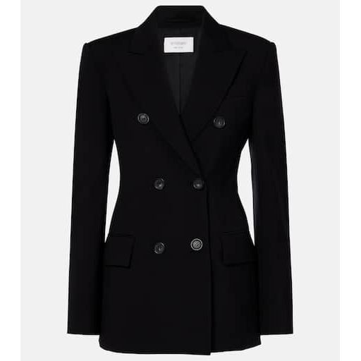SPORTMAX 아다모 더블브레스트 울 블레이저 블랙 여성 P01078971