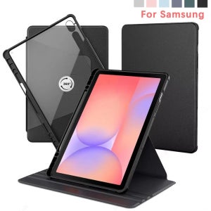 360 °   삼성 갤럭시 탭 A9 A11 플러스 탭 S9 S10 FE 라이트 S11 2025 2023 11인치 8.7인치용 회전 케이스, 펜슬 홀더 포함 후면 커버