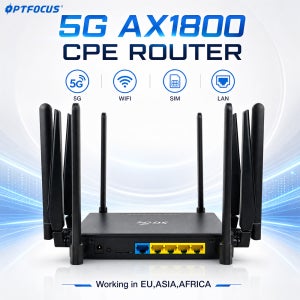 OPTFOCUS 5G CPE SIM 라우터 AX1800 WIFI6 무선 CPE 모뎀 10 안테나 고속 홈 오피스 메시 라우터