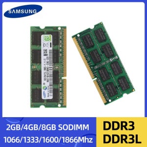 삼성 노트북 DDR3 RAM DDR3L 2GB 4GB 8GB SODIMM 1066 1333 1600 1866MHz 204핀 1.35V/1.5V RAM PC3-10600 12800 
