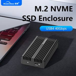 블루엔들리스 40Gbps NVMe SSD 인클로저 USB4.0 PCIe3.0x4 M.2 PCIe SSD 알루미늄 외장 케이스 (썬더볼트 3/4 호환)