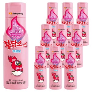 삼양 까르보불닭소스 200g 10개입 매콤달콤 만능 요리용 토핑 딥핑 소스 불닭마요 불닭까르보소스