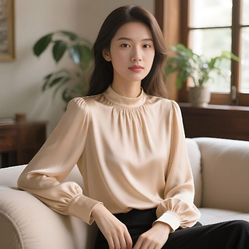 은밀한감사 홍화연셔츠 박아정블라우스 11  샴페인  M