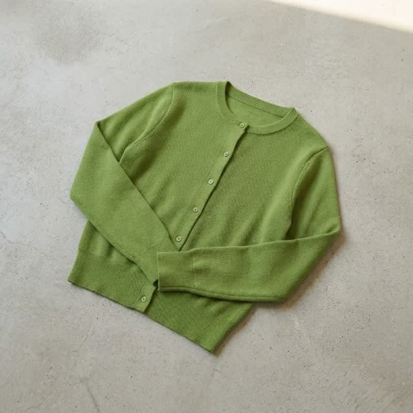 스파오 소프트얀 여성 라운드넥 카디건 SPCKG23W01  [41]LIGHT GREEN  L[095]