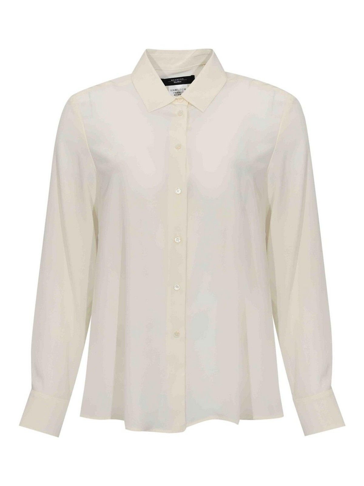 위켄드 막스마라 26SS 막스마라 Wkdcurvone 셔츠 In 실크 Crepe De Chine 26151111216E15