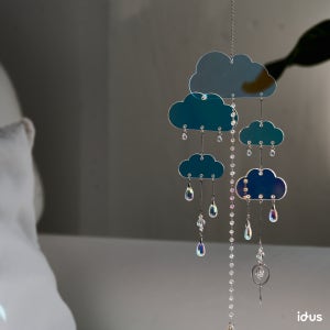 구름가득 비가 주룩주룩 홀로그램 썬캐쳐 방꾸미기, 827cloud