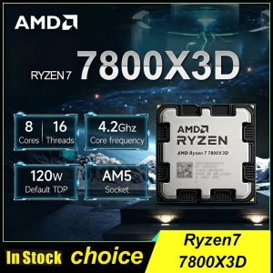 AMD CPU Ryzen 7 7800X3D 신형 R7 7800X3D 5.0GHz 8코어 16스레드 5NM 96M 100-100000910 소켓 AM5 트레이 쿨러 미포함