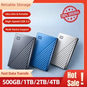 WD 울트라 메탈 포터블 하드 드라이브 OEM 외장 하드 디스크 웨스턴 디지털 1TB 2TB 4TB 500GB USB 3.0 여행용 패키지