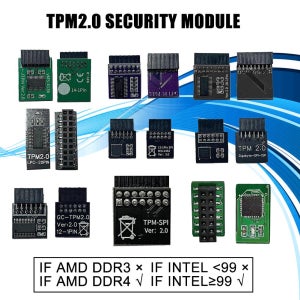 ASUS/Gigabyte/MSI/ASRock용 14핀 LPC MSI 인터페이스 TPM2.0 보안 모듈은 Intel Z590/Z490/Z390 AMD X570/B550/X470을 지