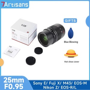 7artisans 25mm F0.95 APS-C 대구경 프라임 렌즈 (소니 E ZVE10, 니콘 Z Fc, 후지 XF, 캐논 RF R6, 마이크로 4/3 E-PL1 용)