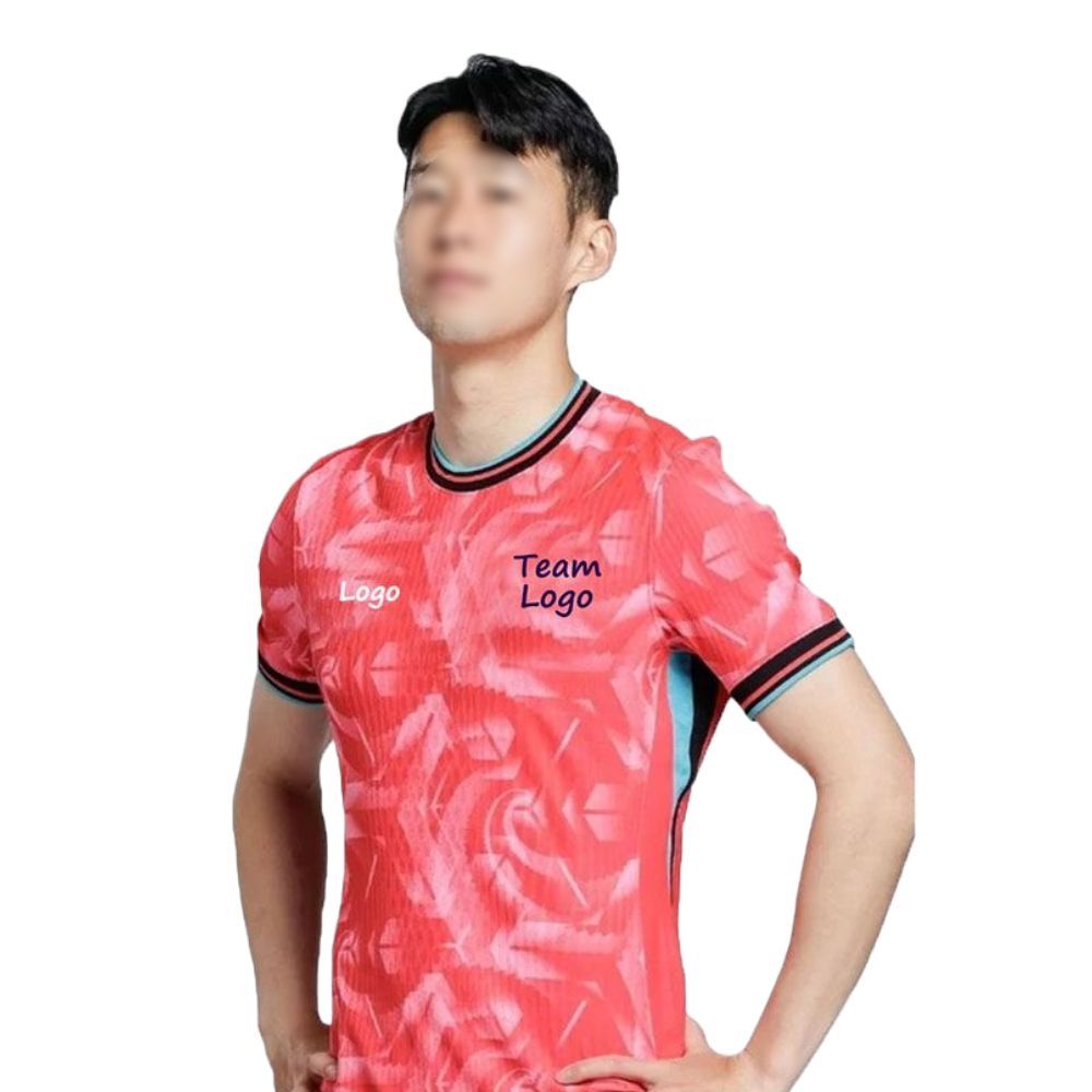 2425 새로운 대한민국 국가 대표팀 유니폼 홈 앤 어웨이 볼 반팔 탑 경기 전 워밍업 트레이닝 여름 저지 외