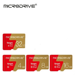 MICRODRIVE 라이트닝 골든 레드 고속 TF 메모리 카드, 빠른 읽기 및 쓰기 속도, 안정적인 데이터 저장 기능, 편리한 휴대성, 4G, 8G, 16G, 32G 제공, 걱정