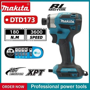 마키타 DTD171 브러시리스 무선 임팩트 드라이버 18V LED 작업등 포함 충전식 스크류드라이버 드릴 (본체만) 전동 공구