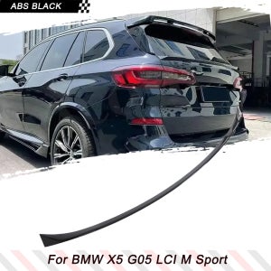 BMW X5 G05 LCI M 스포츠 2024용 자동차 리어 트렁크 중간 레이싱 스포일러 윙 글로스 블랙 레이싱 리어 부트 리드 윙 립 바디 키트