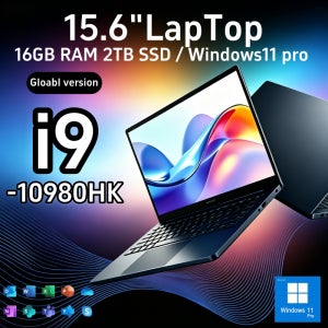 15.6인치 초슬림 노트북 인텔 코어 I9-10980HK 16GB 램 1TB/2TB SSD 지문인식 잠금해제 윈도우 11 게이밍 비즈니스 노트북