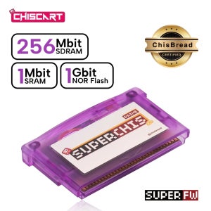 256KB SRAM, 1Gbit NOR 플래시, 1Mbit SRAM, GBA, GB 플레이어, NDS, NDSL 콘솔용 SuperFW가 탑재된 SuperChis 프라임 GBA 카트