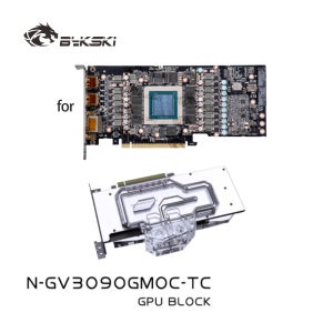 기가바이트 RTX3080/3090/3080TI 게이밍 OC 백플레인 수냉식 비디오 카드/구리 라디에이터 N-GV3090GMOC-TC용 Bykski GPU 블록