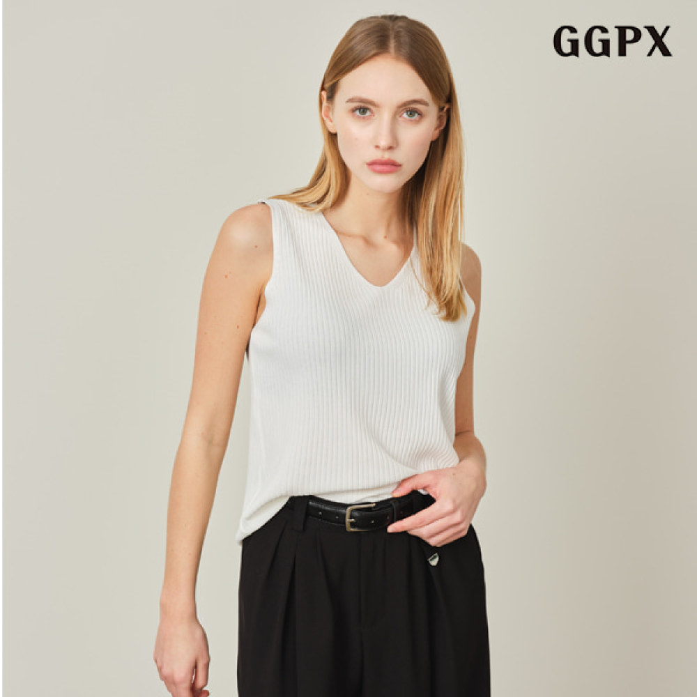 GGPX 루즈핏 브이넥 니트 베스트 GPAKT007D