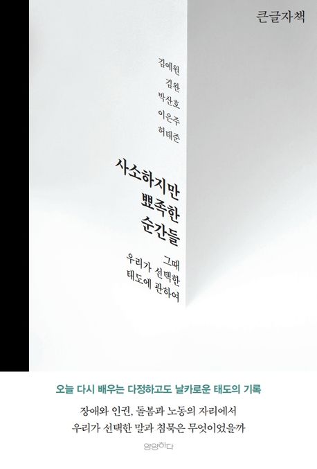 사소하지만 뾰족한 순간들 : 그때 우리가 선택한 태도에 관하여 : 큰글자책