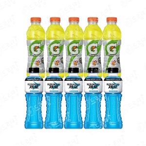 파워에이드 제로 600ml 5개+게토레이 600ml 5개