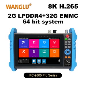 PoE CCTV 테스터 IP IPC-9800 Pro 8K 8MP 7인치 모니터 H.265 4K HDMI 비디오 POE++ IP PTZ HD CCTV 테스터 케이블 테스트 VGA H
