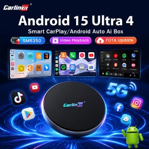 128G 칼링킷 안드로이드 15 안드로이드 오토 무선 어댑터 5G 카플레이 TV 박스 울트라4 카플레이 AI 박스 8코어 SM6350 유튜브 넷플릭스 지원