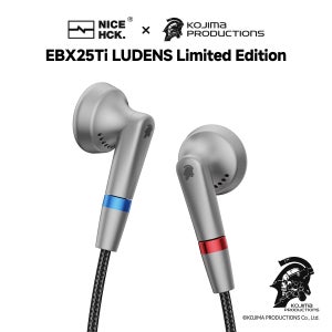NICEHCK × KOJIMA PRODUCTIONS EBX25Ti LUDENS 한정판 14.2mm 풀 레인지 DD MMCX 교체형 유선 음악 HiFi 인이어 이어버드