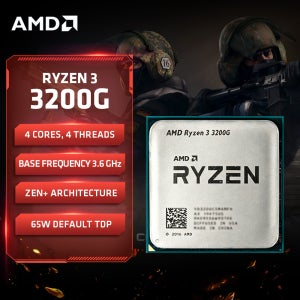 AMD 라이젠 3 3200G 루즈 CPU (내장 라데온 베가 8 그래픽) 4코어 4스레드 AM4 소켓 홈 오피스 게이밍 데스크탑 프로세서