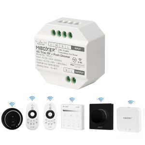Miboxer TRI-C1 AC 트라이액 디머 단색 컨트롤러 110-220V 푸시 디밍 벽걸이형 WiFi PWM TRI-C1WR 음성 제어 필라멘트 램프용
